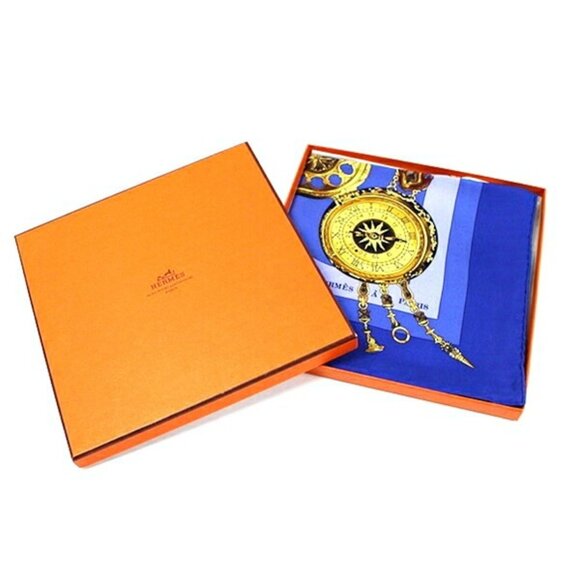 HERMES Blue Scarf - Picture 1 of 9